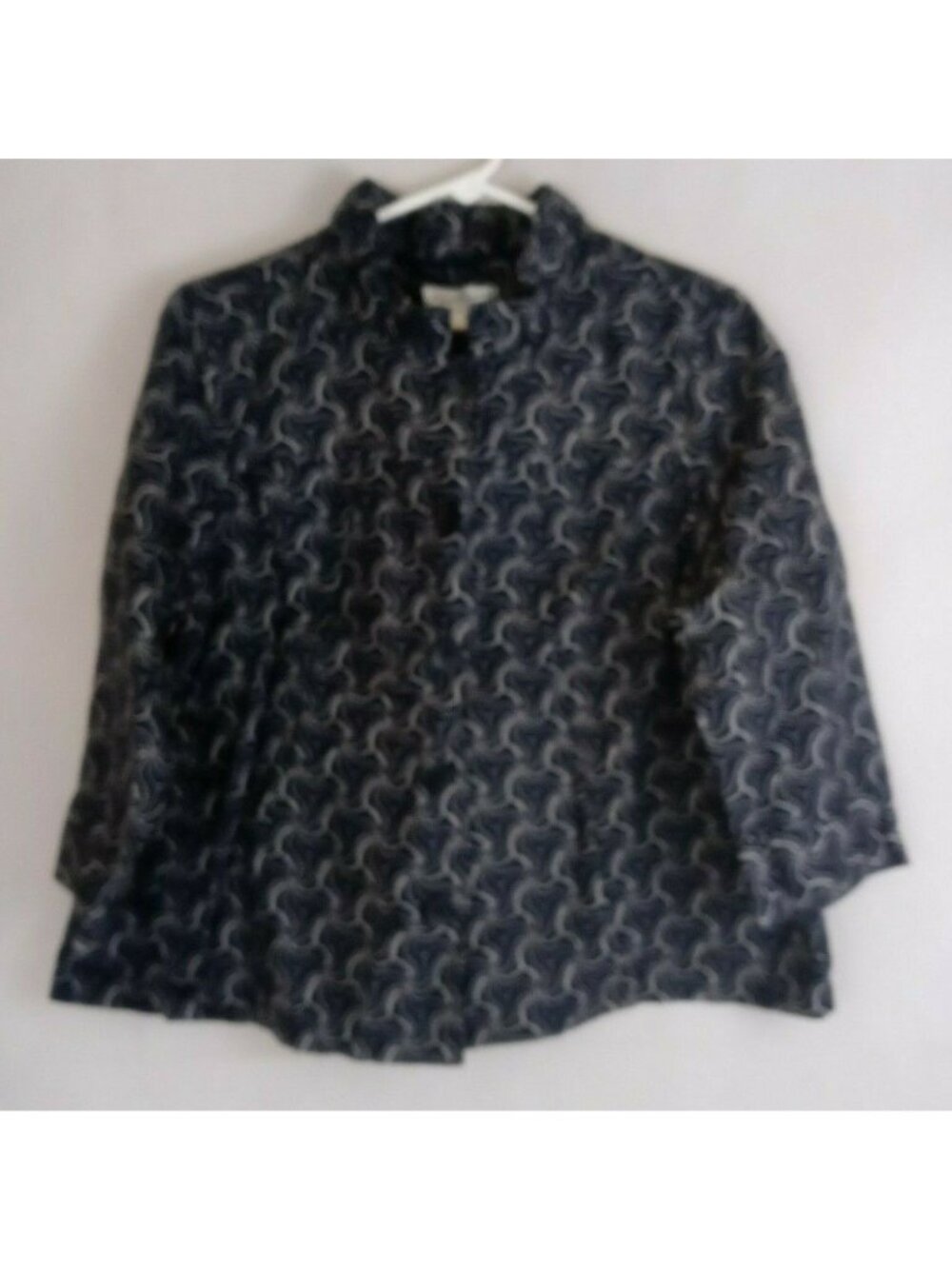 Christopher & Banks Women’s Blue & White Geometric Jacket Size Large